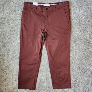 SELECTED Straight New Paris Flex Chino Pants Men's Organic Cotton Size 34/32 NWT